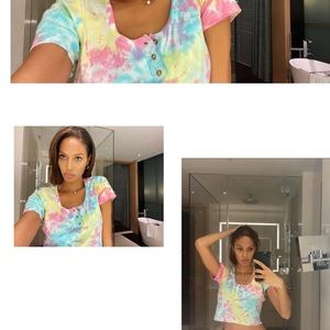 Storm tie dye top